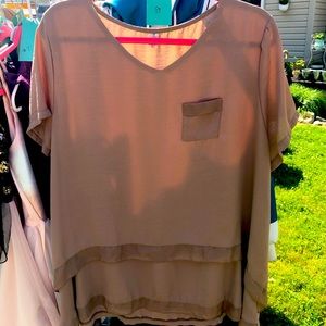 Tan brown blouse